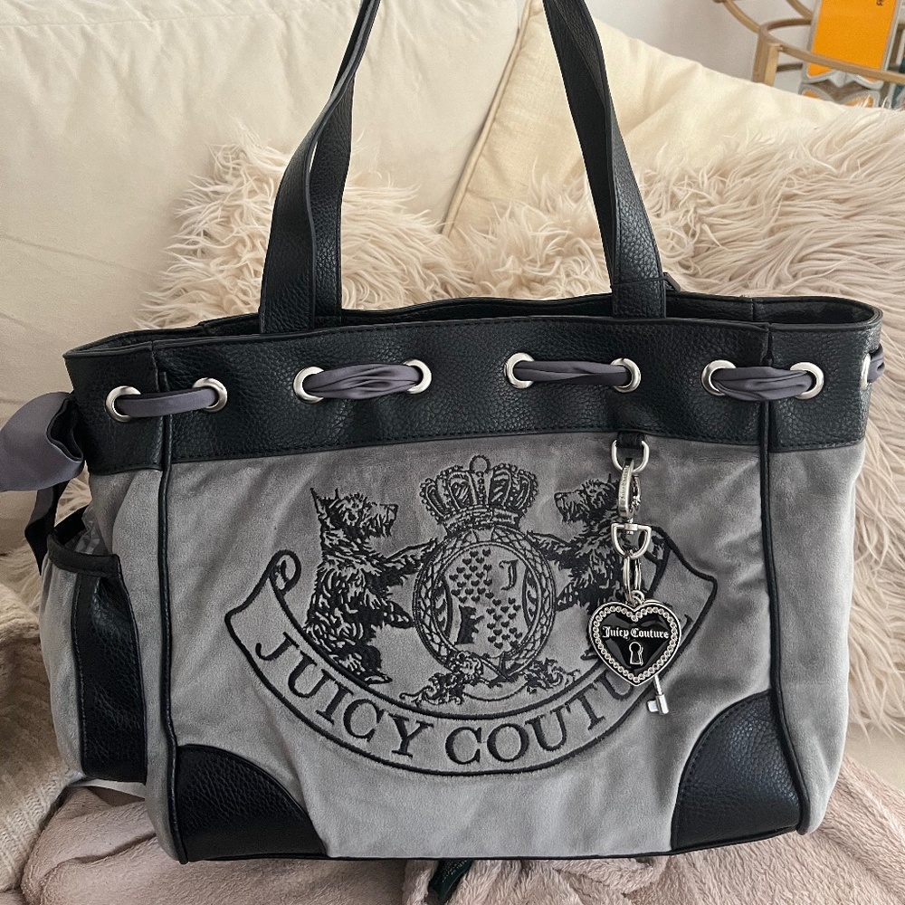 Juicy couture daydreamer velour black grey Scottie dog Exclusive UK juicy